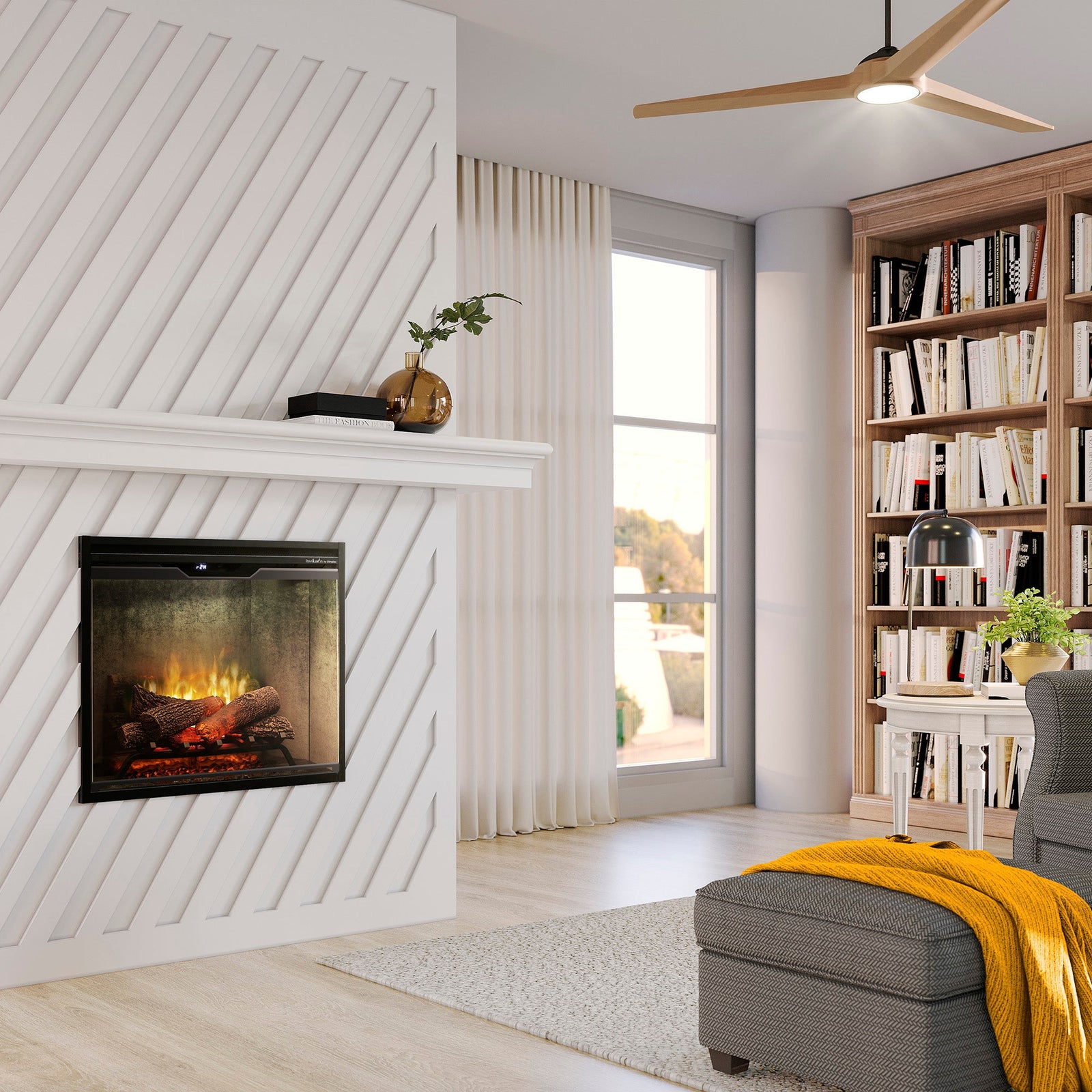Dimplex Revillusion 30-Inch Built-In Electric Fireplace - Weathered Concrete