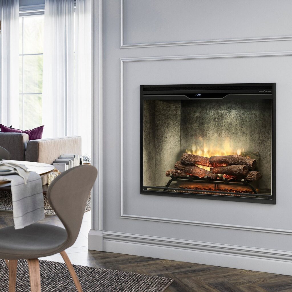Dimplex Revillusion 36" Portrait Built-In Electric Fireplace - Weathered Concrete
