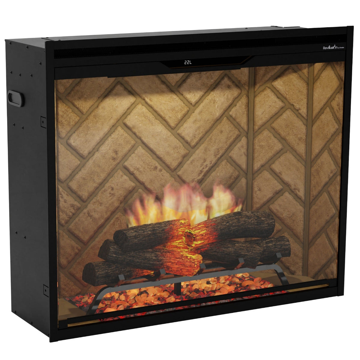 Dimplex Revillusion 36-Inch Portrait Built-In Electric Fireplace - Herringbone (Model 500005736)