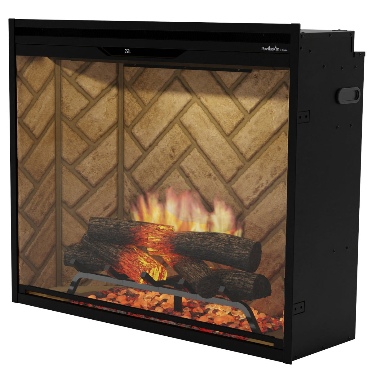 Dimplex Revillusion 36-Inch Portrait Built-In Electric Fireplace - Herringbone (Model 500005736)