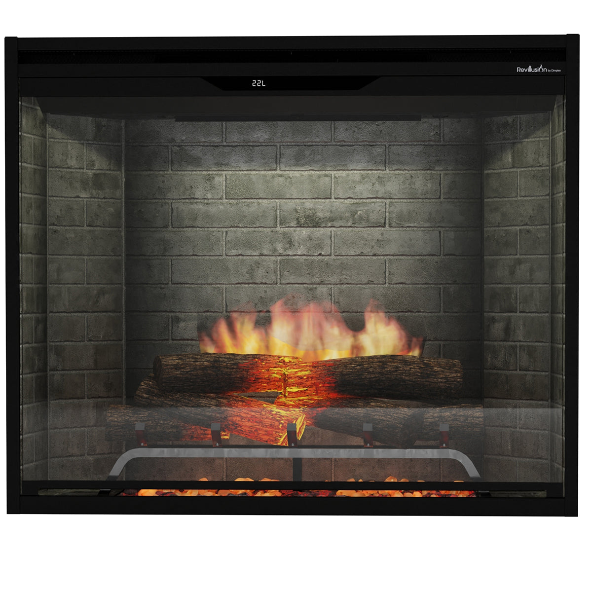 Dimplex Revillusion 36-Inch Portrait Built-In Electric Fireplace - Neutral Brick