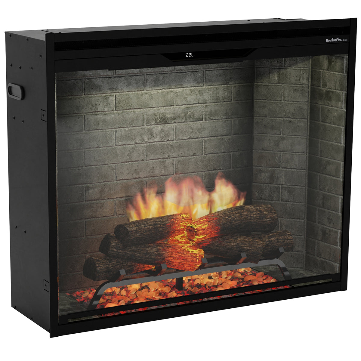 Dimplex Revillusion 36-Inch Portrait Built-In Electric Fireplace - Neutral Brick