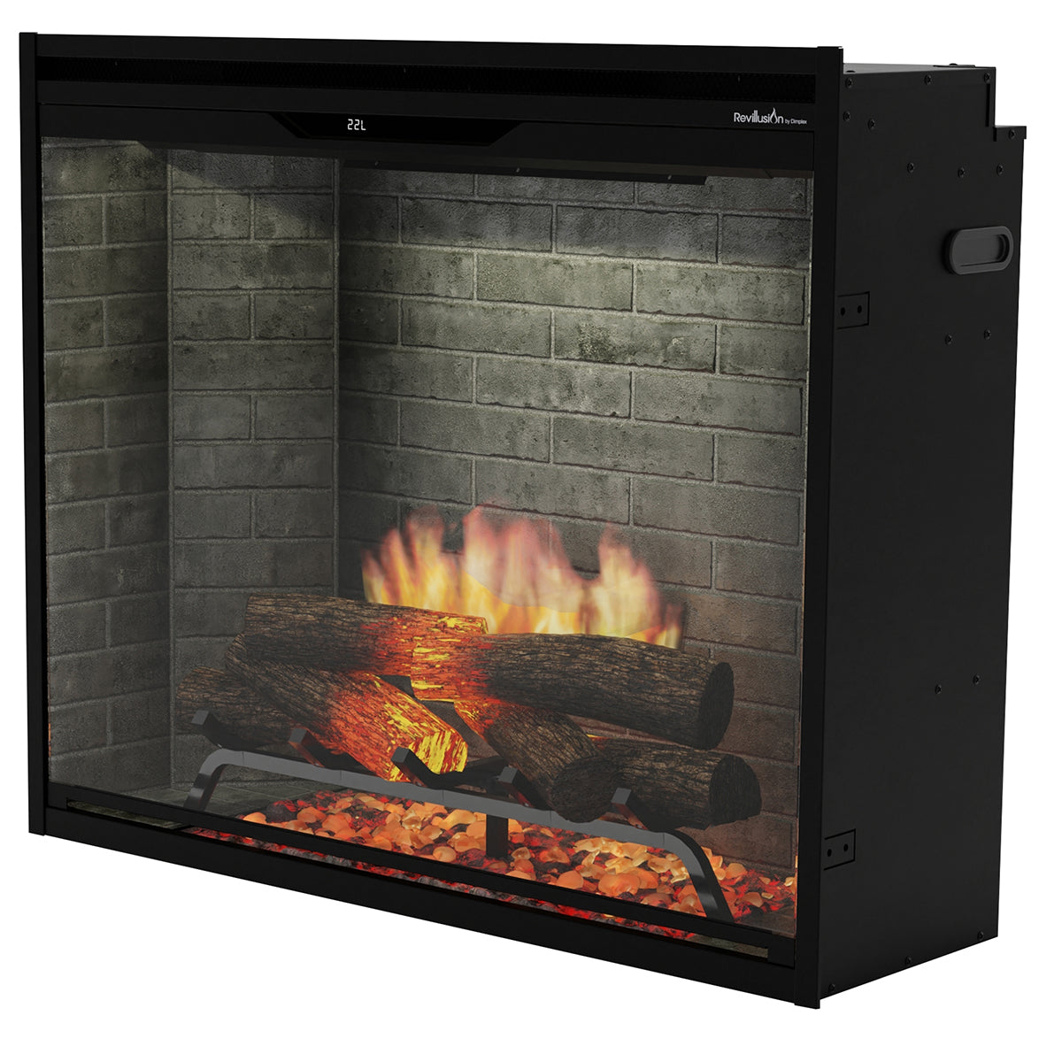 Dimplex Revillusion 36-Inch Portrait Built-In Electric Fireplace - Neutral Brick