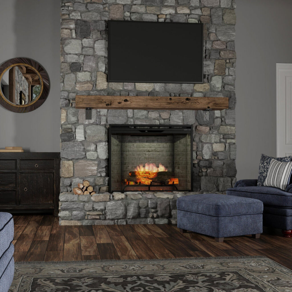 Dimplex Revillusion 42-Inch Built-In Electric Fireplace - Neutral Brick