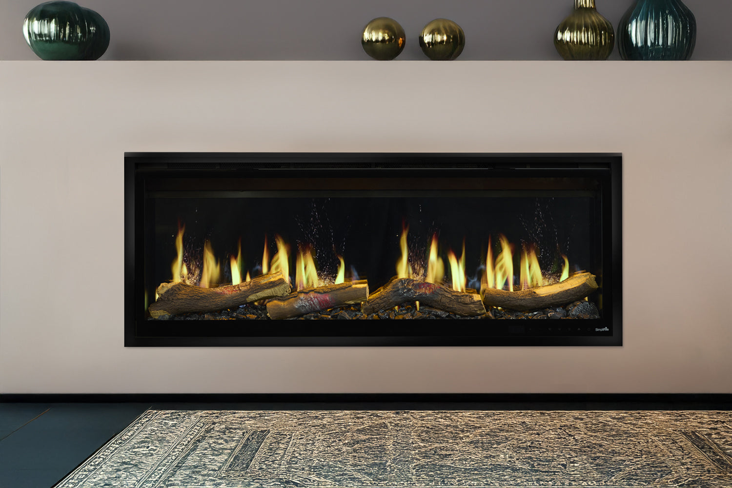 SimpliFire Allusion Edge 50" Linear Built-In Virtual Electric Fireplace