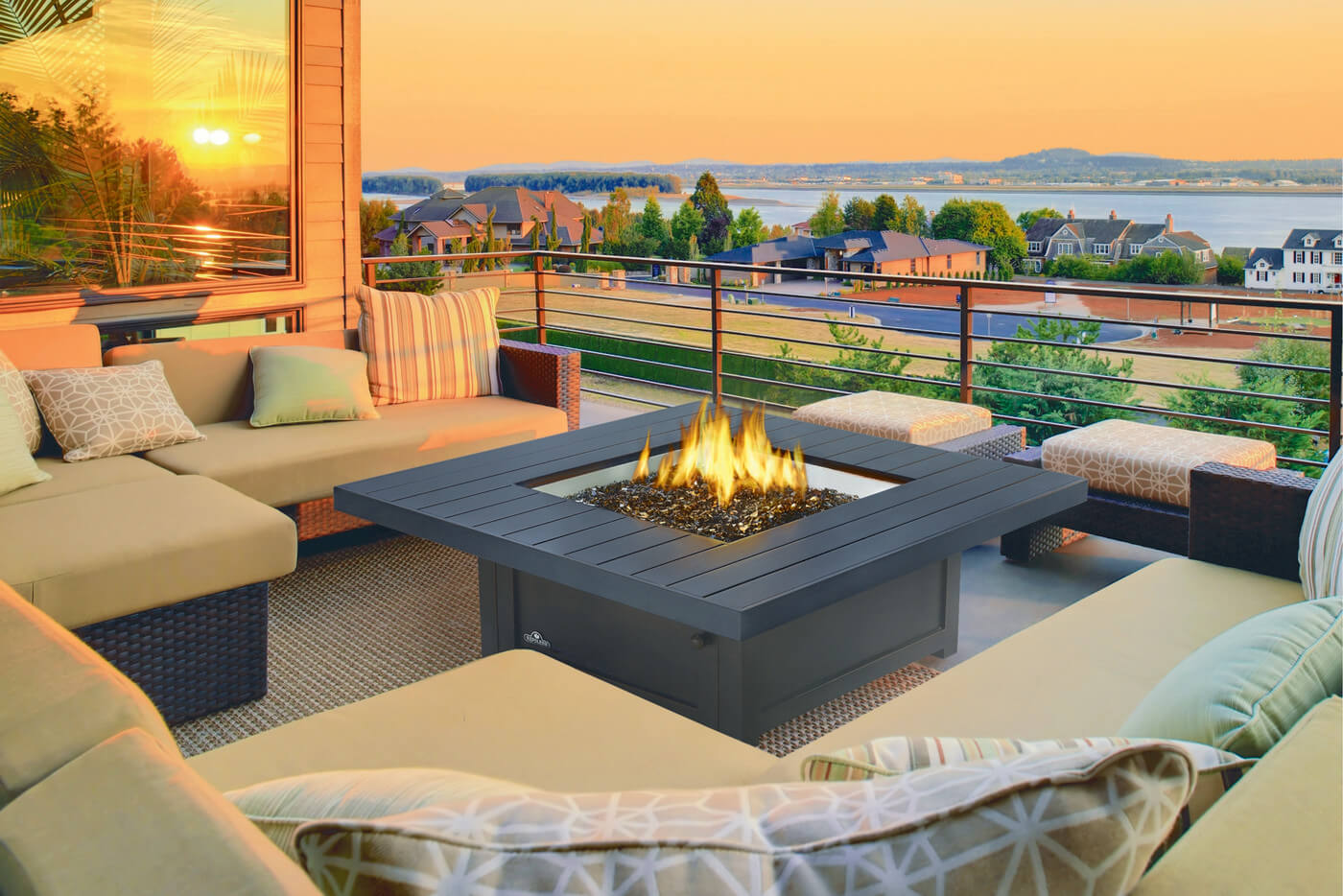 Napoleon Patioflame St. Tropez Square Gas Fire Pit Table (STTR2-BZ)
