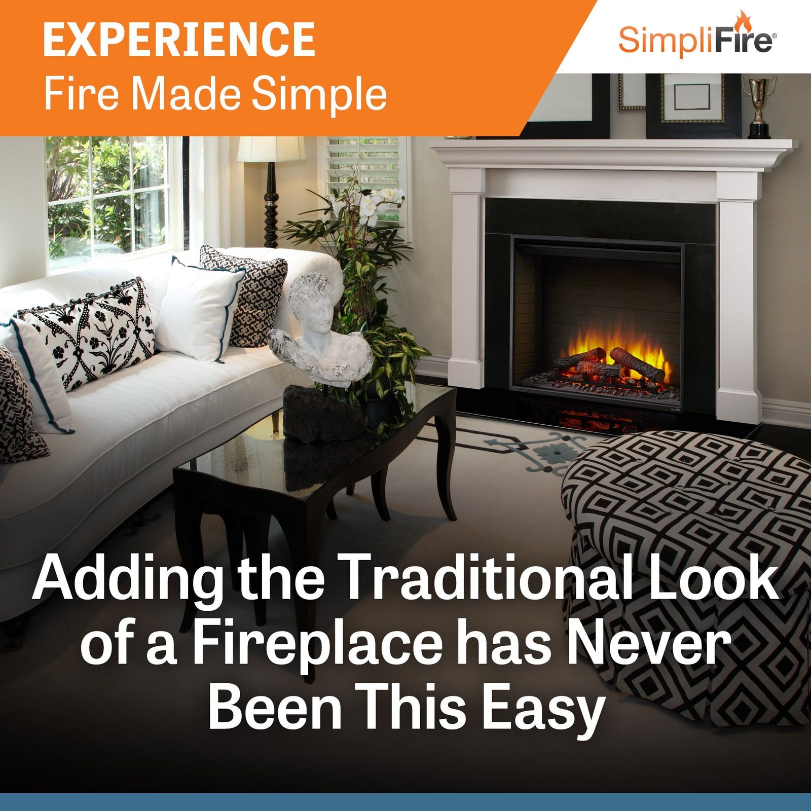 SimpliFire 36" Built-In Electric Fireplace (Model SF-BI36-EB)