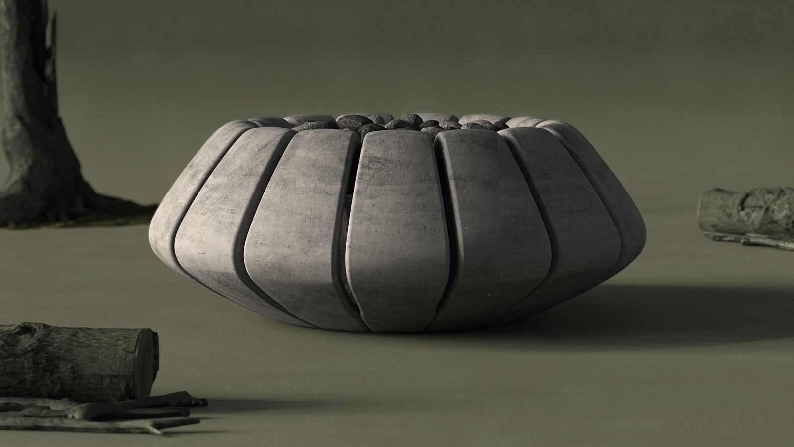 Prism Hardscapes Sunflower Concrete Fire Bowl
