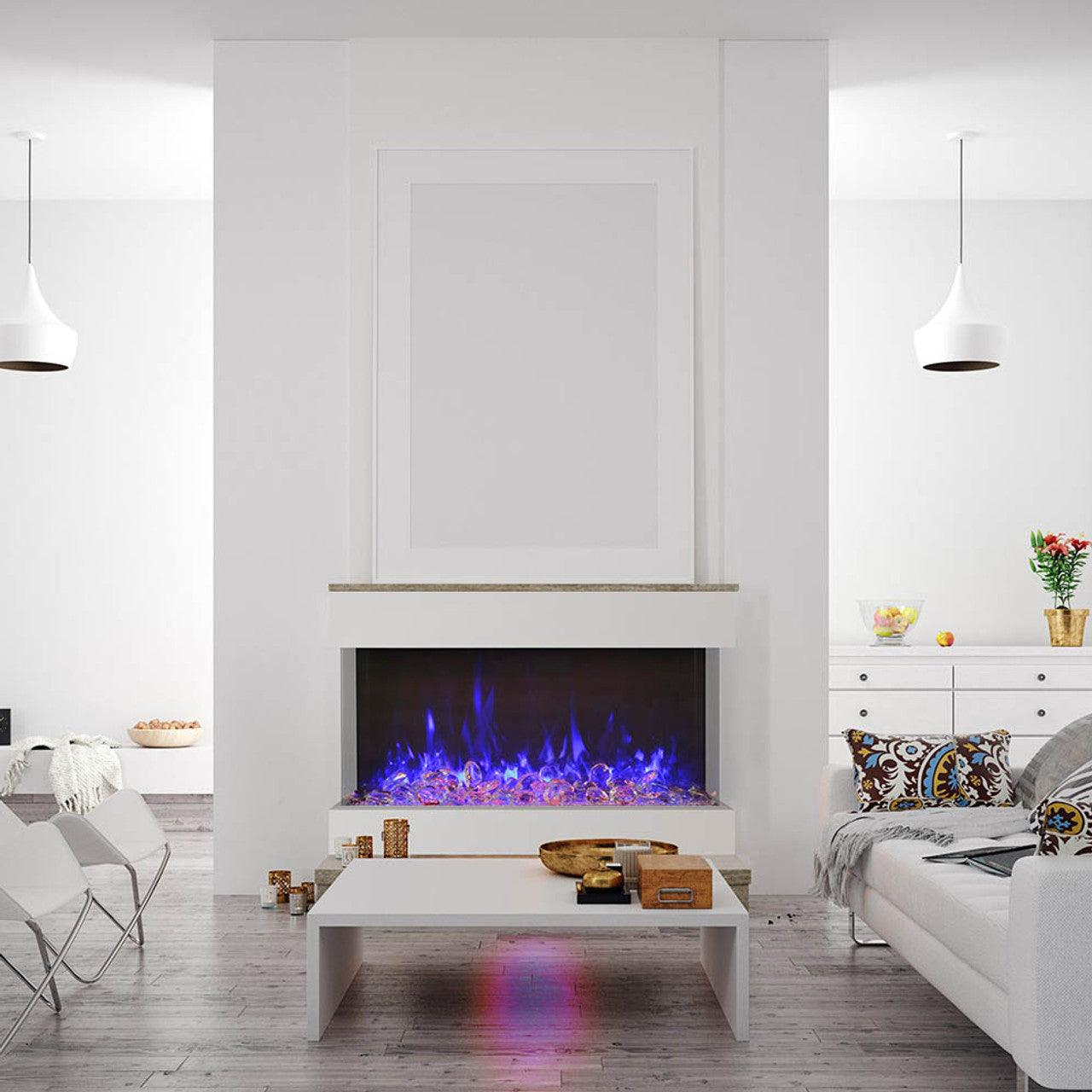 Amantii 50" Tru View XL XT 3 Sided Glass Electric Fireplace (Model 50-TRV-XL-XT)