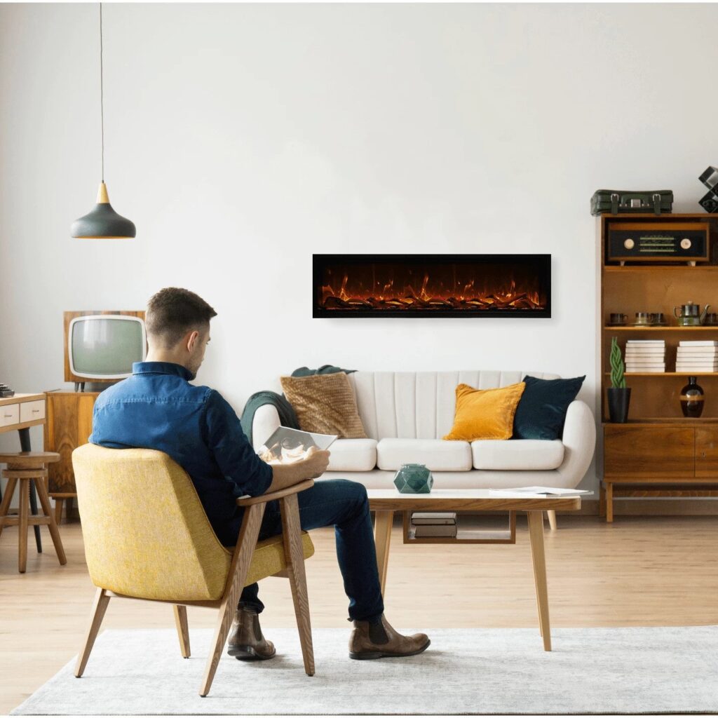 Amantii 60" Symmetry Bespoke Xtra Tall Electric Fireplace BESPOKE