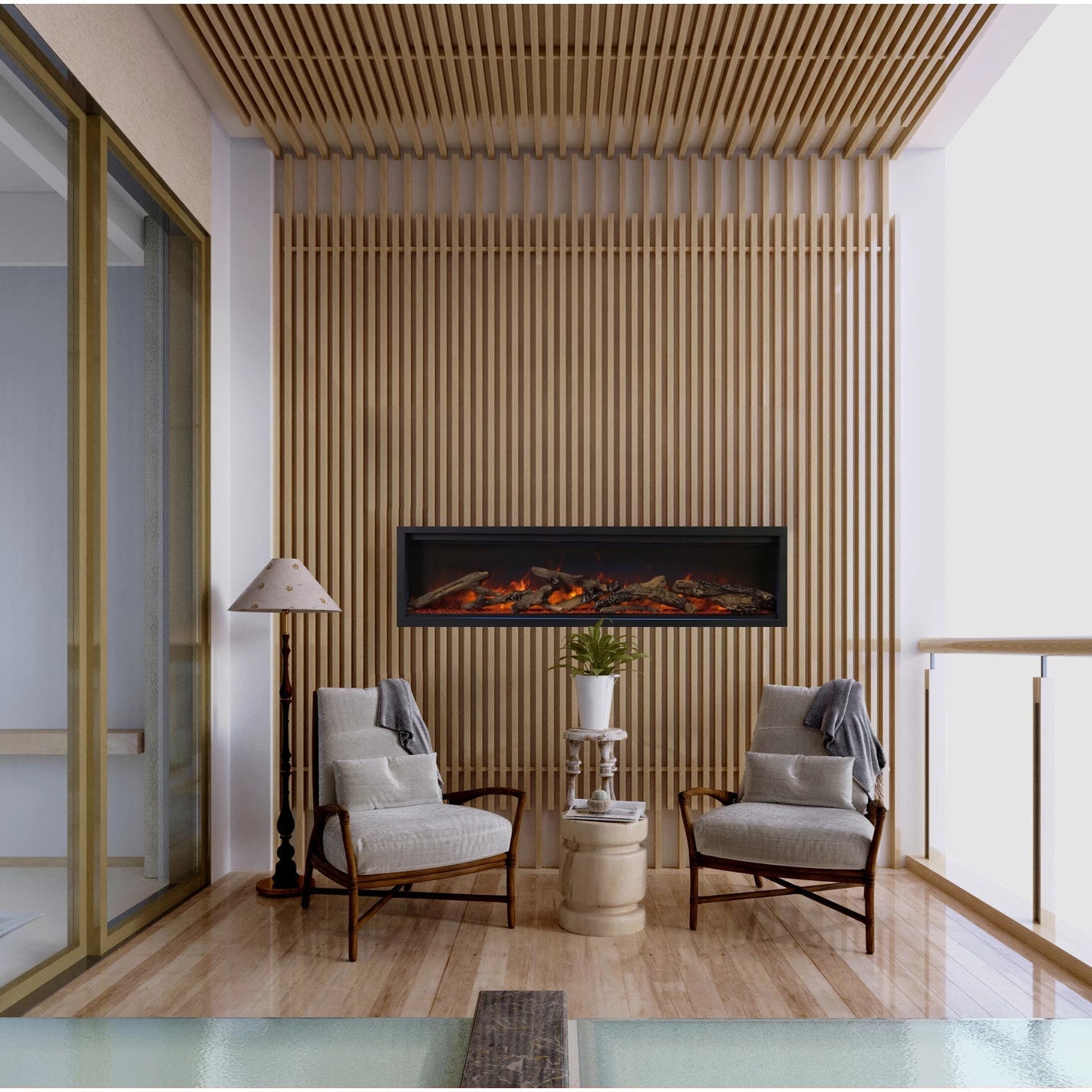 Amantii 60" Symmetry Lumina Electric Fireplace (Model SYM-60-LUMINA)