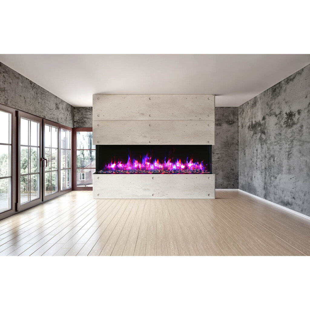 Amantii 88" Tru View XL XT 3 Sided Glass Electric Fireplace (Model 88-TRV-XL-XT)