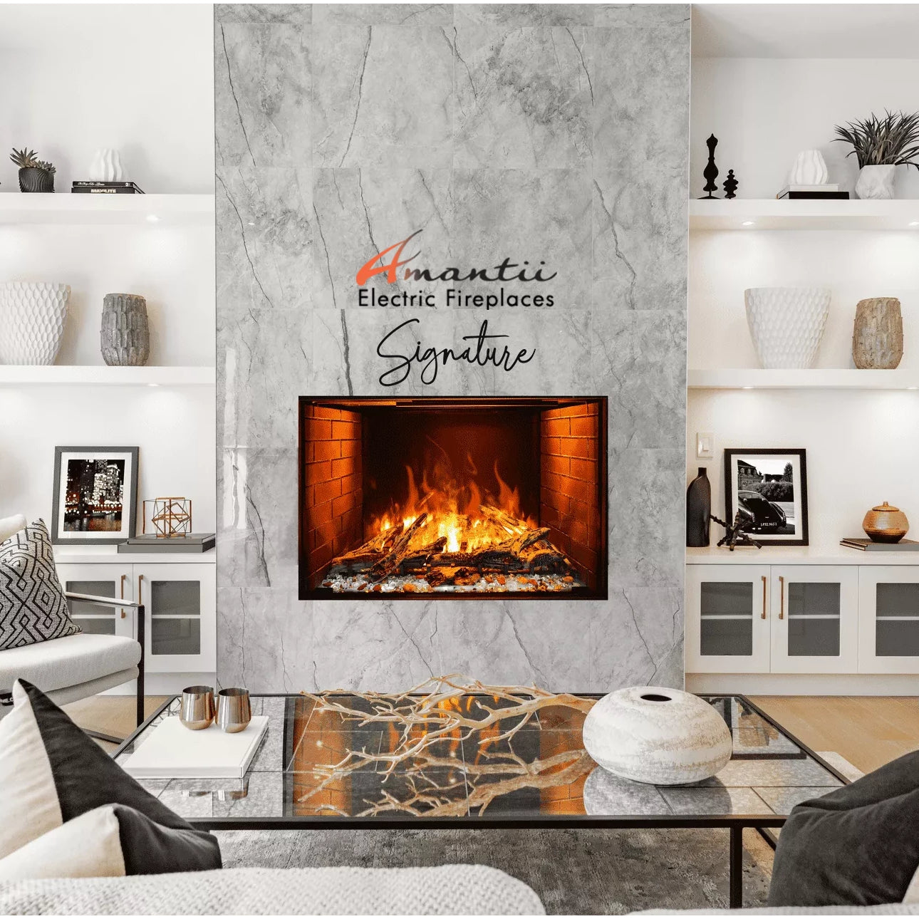 Amantii Signature 38" Built-in Electric Fireplace (Model BI-TRD-38-SIG)