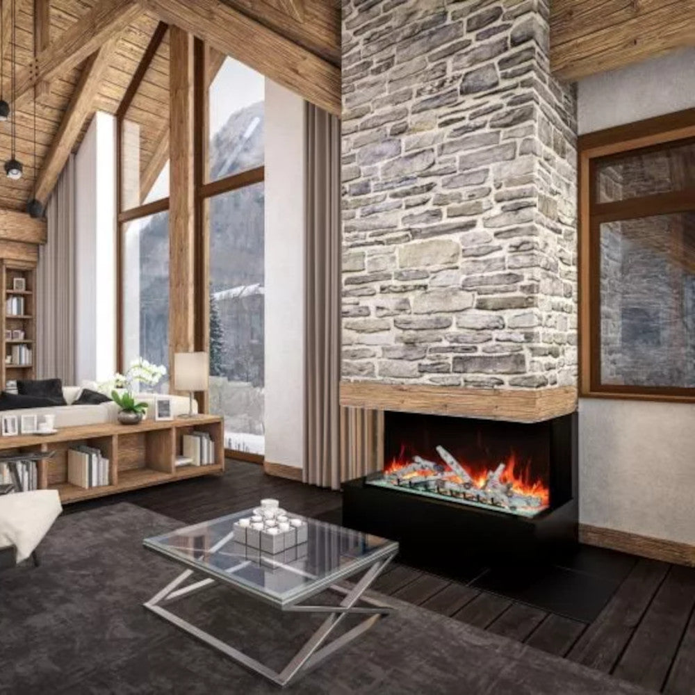 Amantii Tru View Bespoke 45" 3-Sided Built-in Electric Fireplace BESPOKE