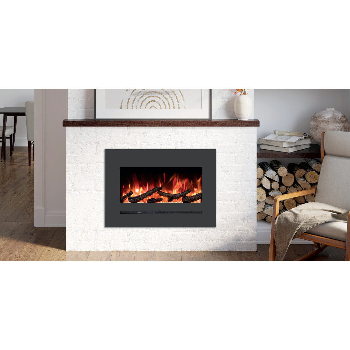 Amantii WM-FML-STL Linear 26" Electric Fireplace (Model WM-FML-26-3223-STL)