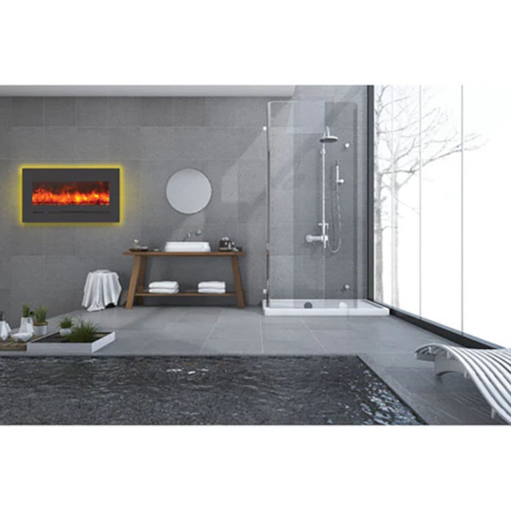 Amantii WM-FML-STL Linear 34" Electric Fireplace (Model WM-FML-34-4023-STL)