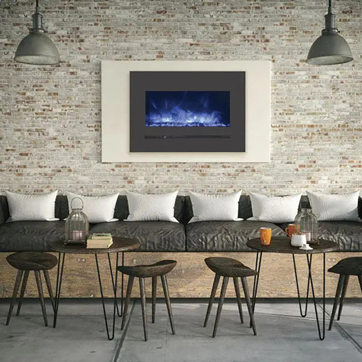 Amantii WM-FML-STL Linear 34" Electric Fireplace (Model WM-FML-34-4023-STL)