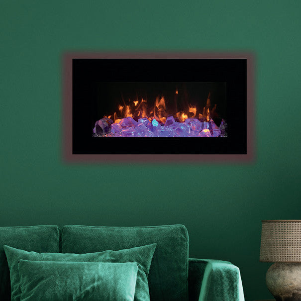Amantii WM-FML-STL Linear 34" Electric Fireplace (Model WM-FML-34-4023-STL)