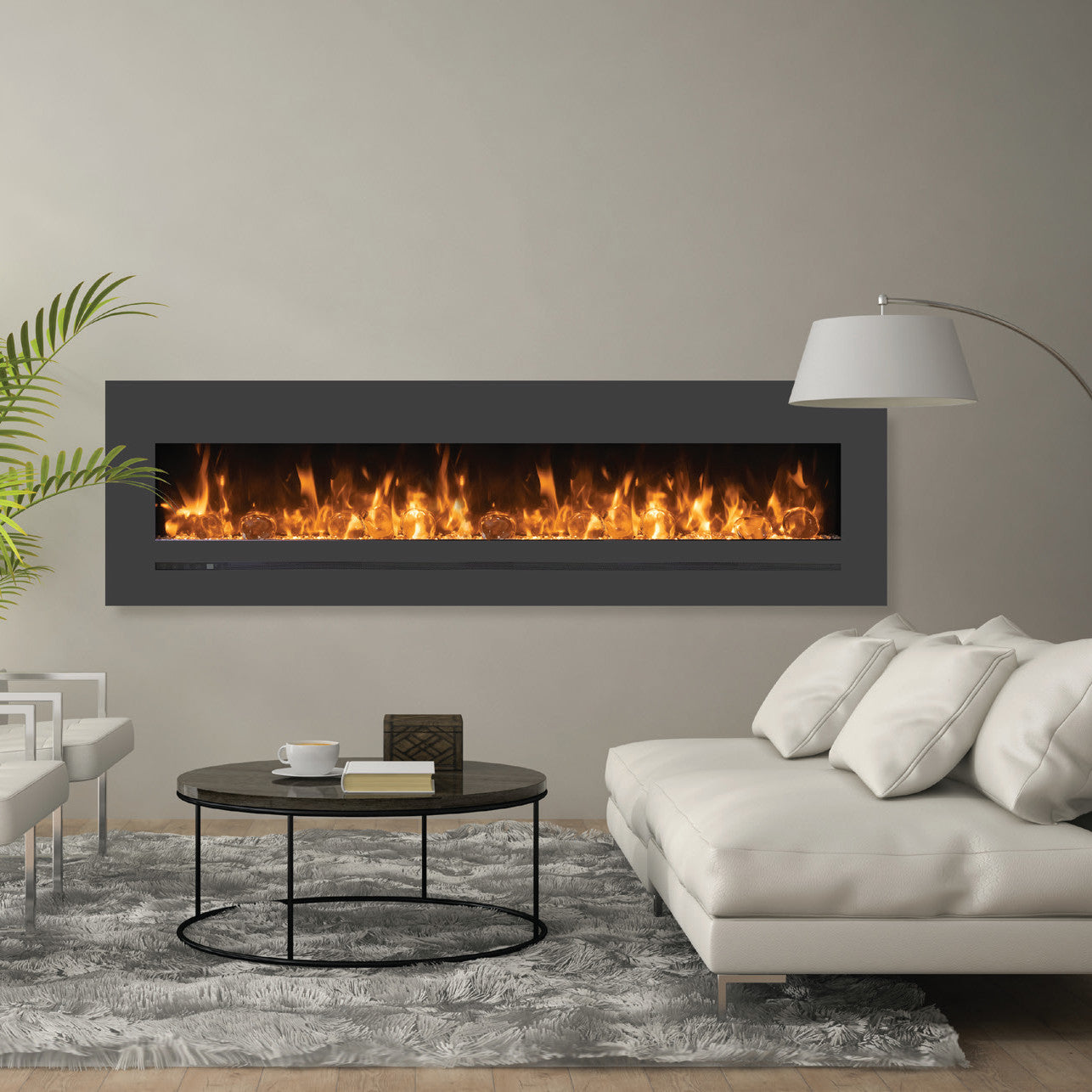 Amantii WM-FML-STL Linear 72" Electric Fireplace (Model WM-FML-72-7823-STL)