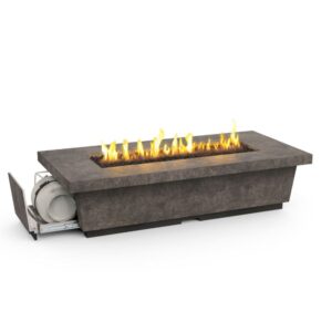 American Fyre Designs Contempo Long LP Select 76" x 36" Concrete Fire Table