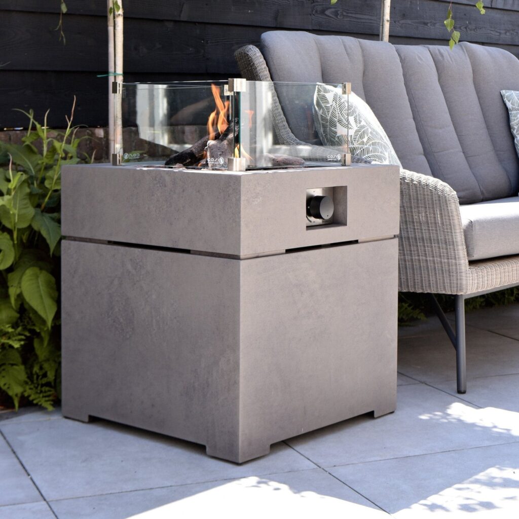 Cosi Cosibrixx 60 Compact Gas Fire Pit, Concrete Effect