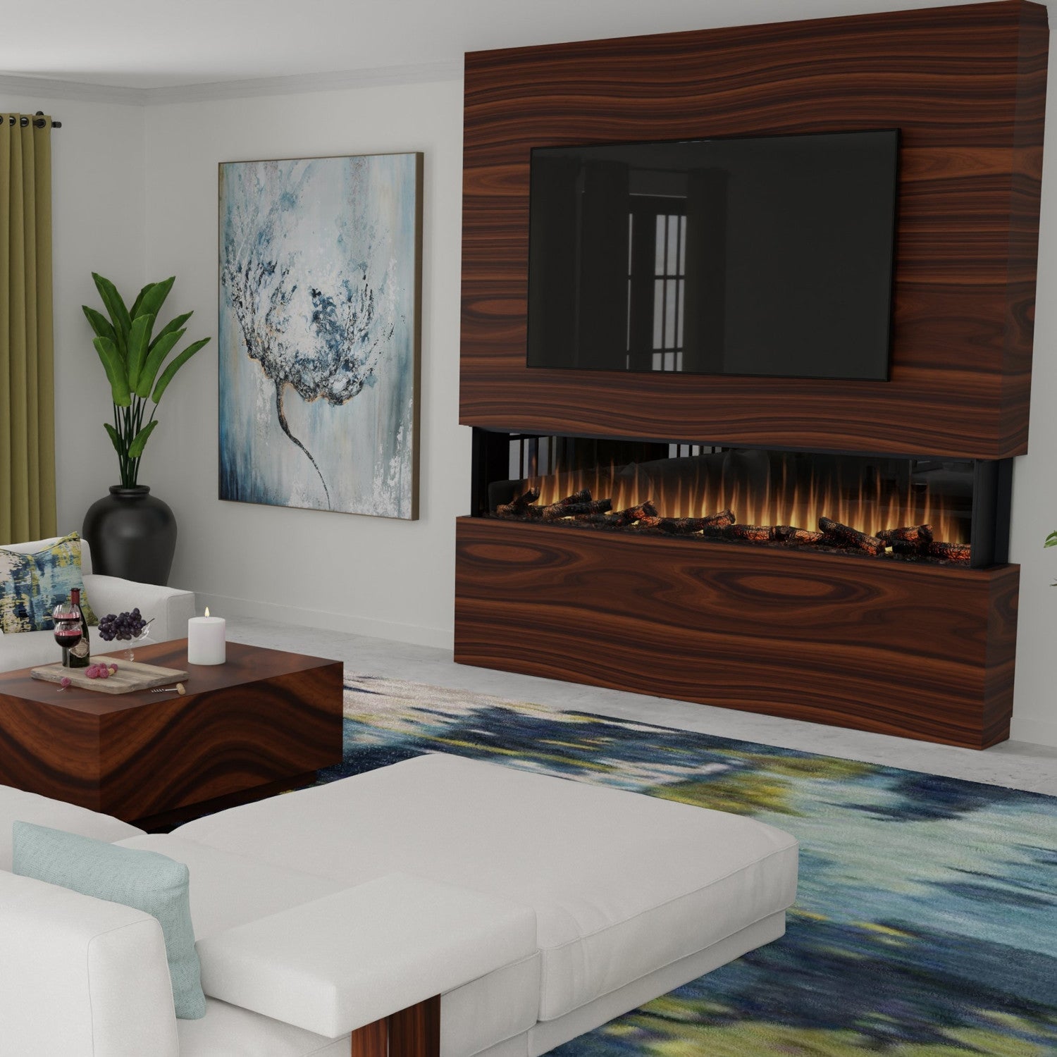 Dimplex Ignite Ultra 100" Linear Electric Fireplace Sided Or Multi Sided