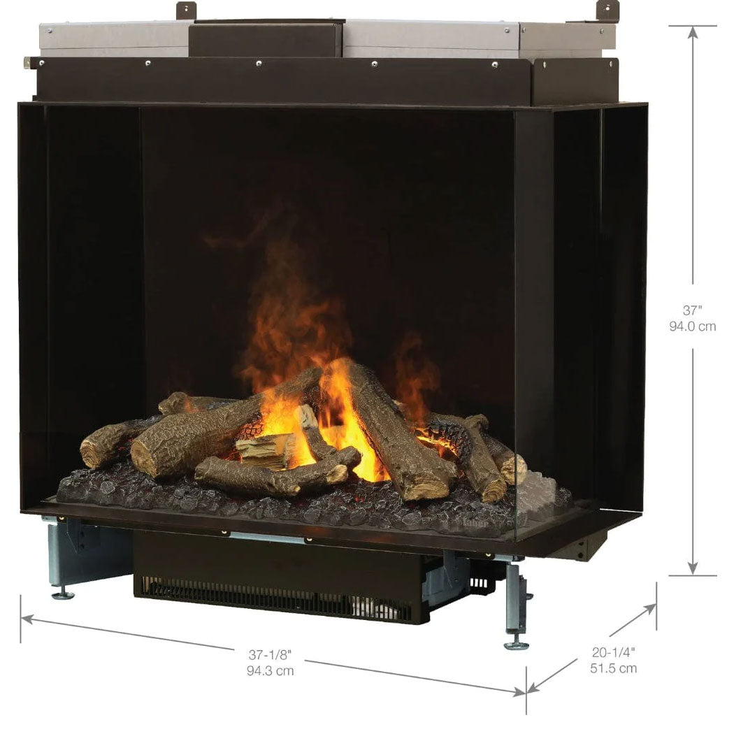Dimplex Optimyst e-MatriX 37" Two-Sided Built-in Electric Firebox, Right-facing (Model FEF3226L2R)