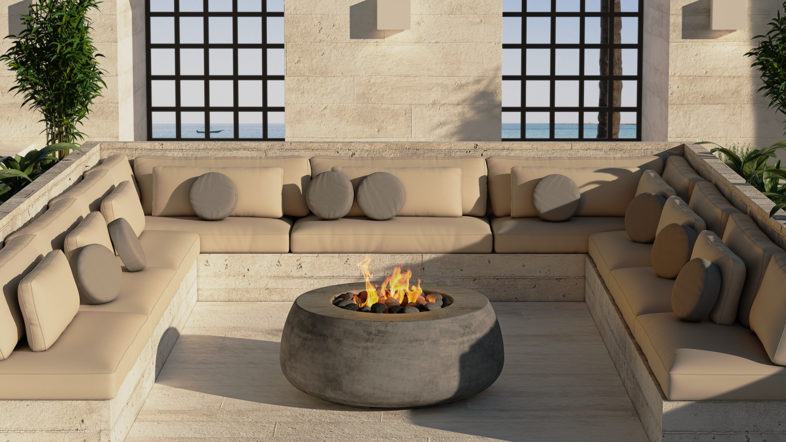 Prism Hardscapes Dune Concrete Fire Bowl