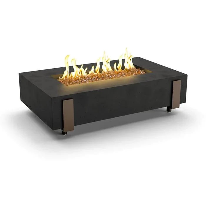American Fyre Designs Iron Saddle Concrete Fire Table