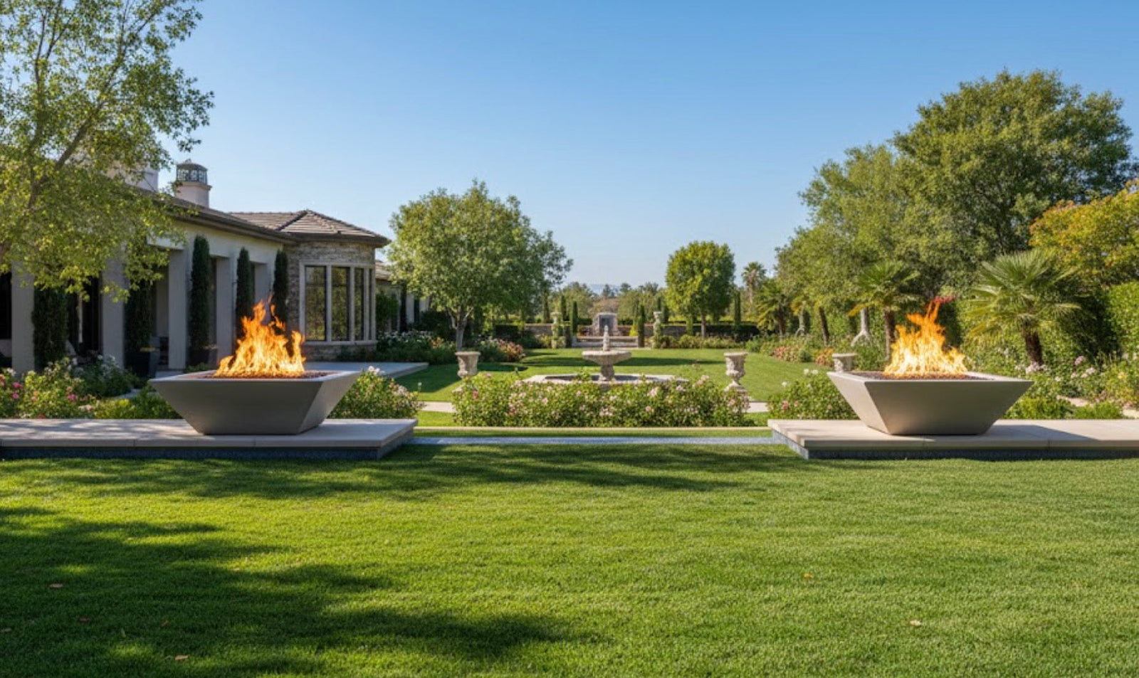 Prism Hardscapes 30" Lombard Pedestal Concrete Fire Bowl