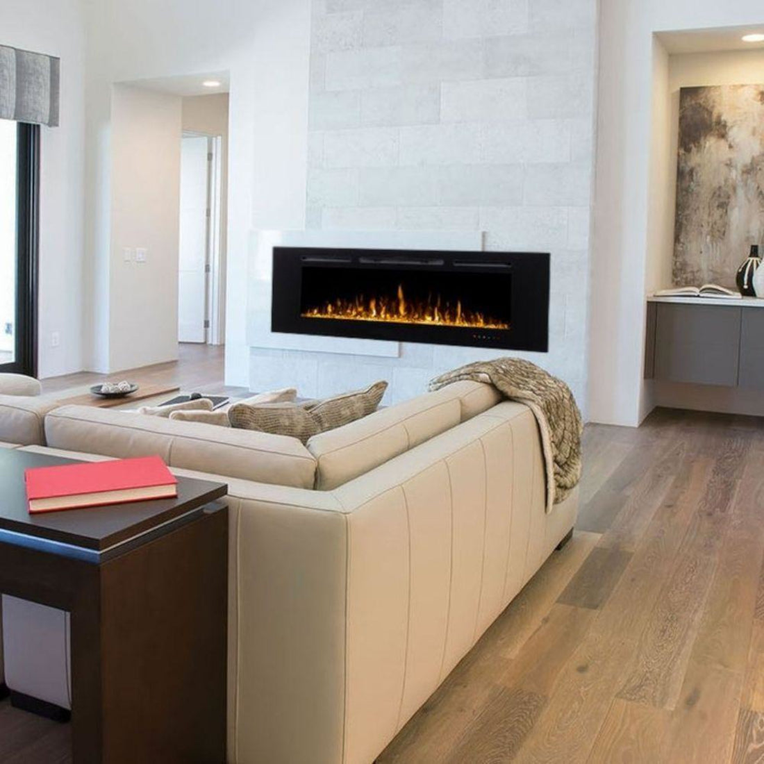 Modern Flames Challenger 60" Built-in Wall Mount/Recessed Linear Electric Fireplace (Model CEF-60B)