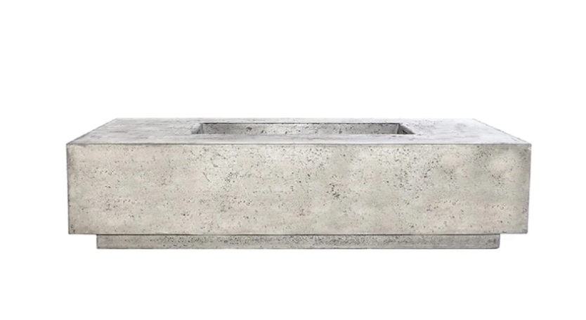 Prism Hardscapes 60" x 32" Tavola 8 Concrete Fire Table