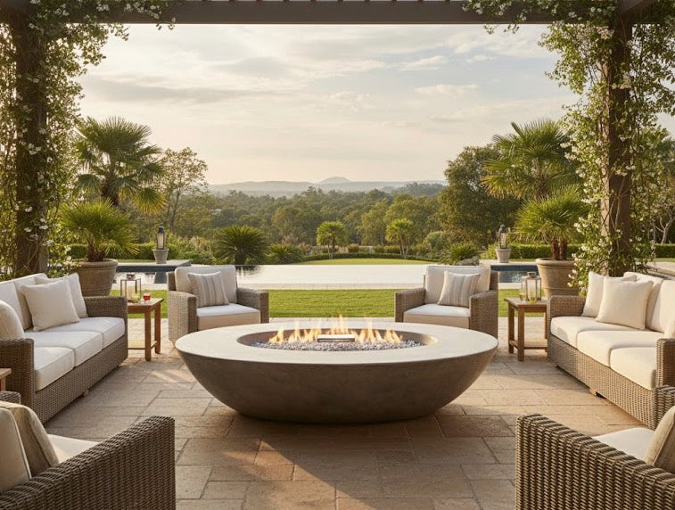 Prism Hardscapes 60" x 36" Ovale Concrete Fire Bowl
