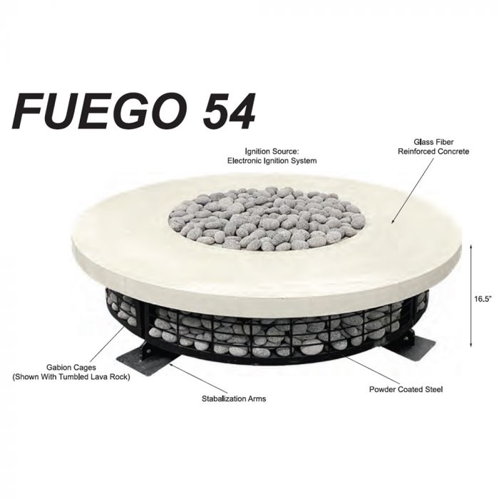 Prism Hardscapes Fuego Concrete Fire Table