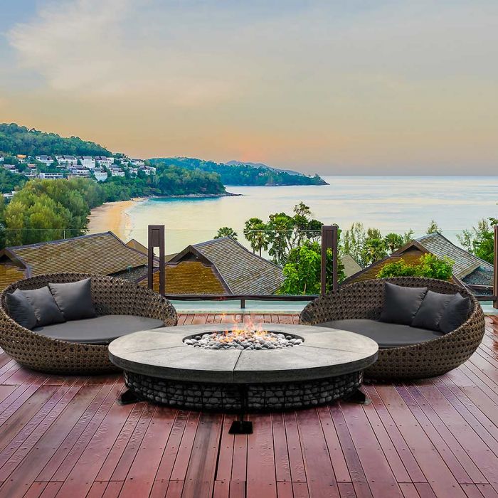 Prism Hardscapes Fuego Concrete Fire Table