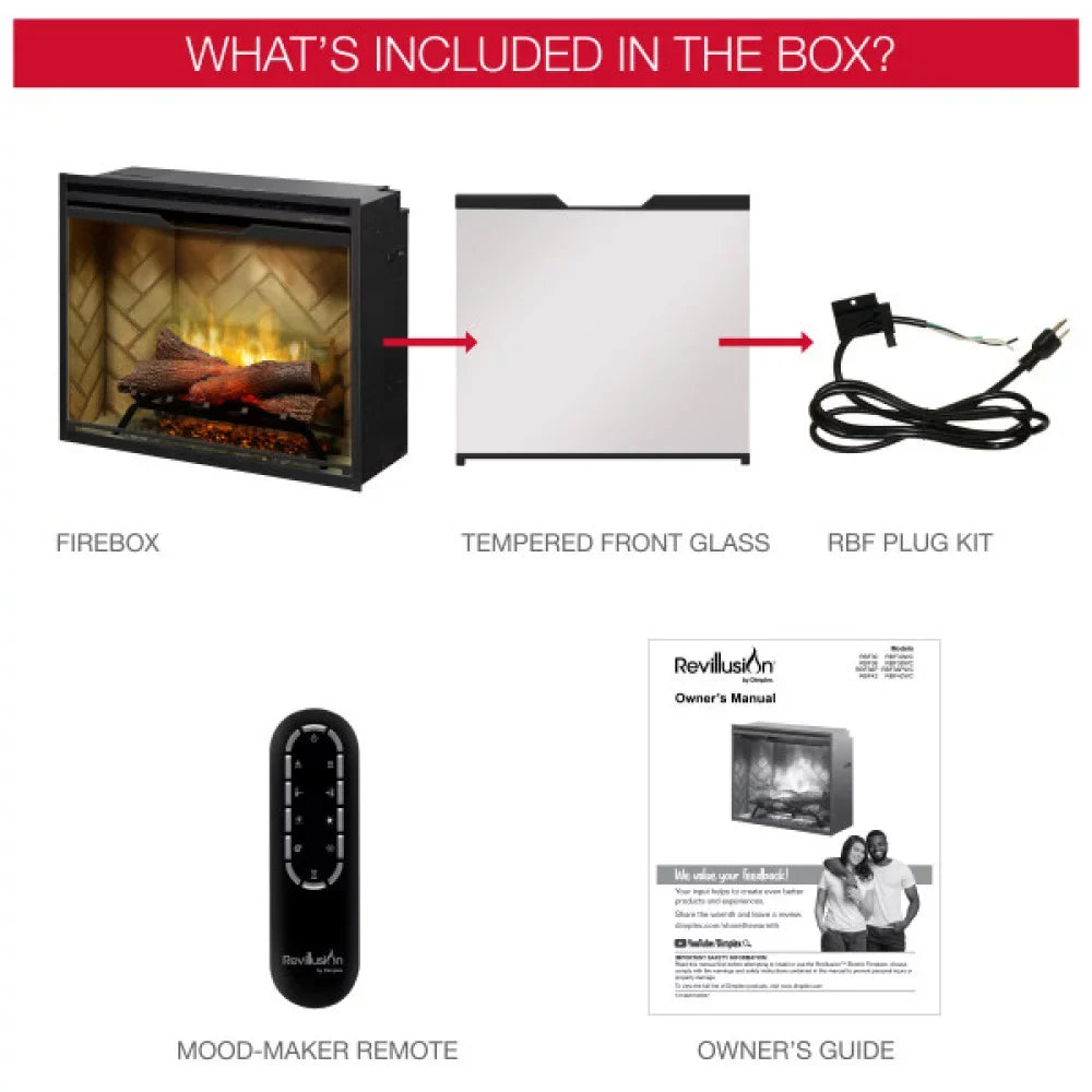 Dimplex Revillusion 36-Inch Built-In Electric Fireplace