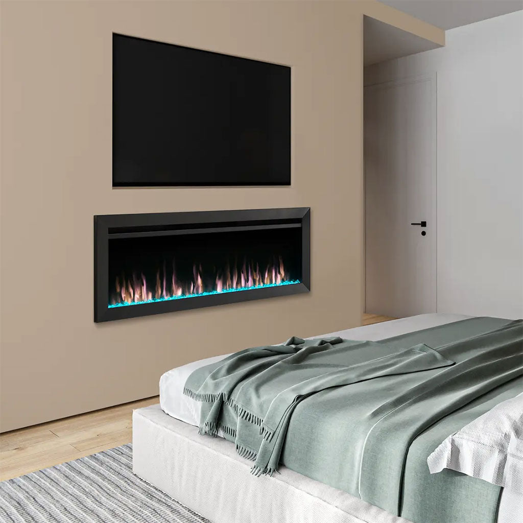 SimpliFire 50" Allusion Slim Wall Mount / Built-In Electric Fireplace (Model SF-ALLS50)