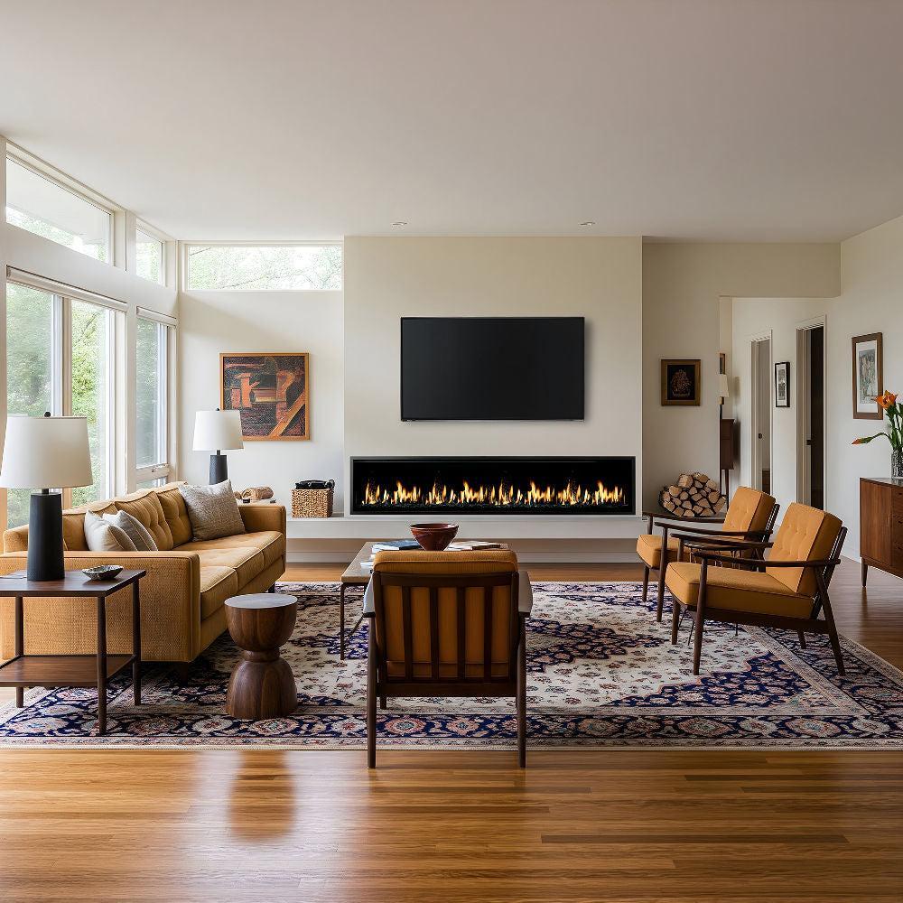 SimpliFire Allusion Edge 100" Linear Built-In Virtual Electric Fireplace