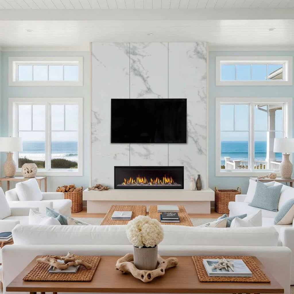SimpliFire Allusion Edge 60" Linear Built-In Virtual Electric Fireplace