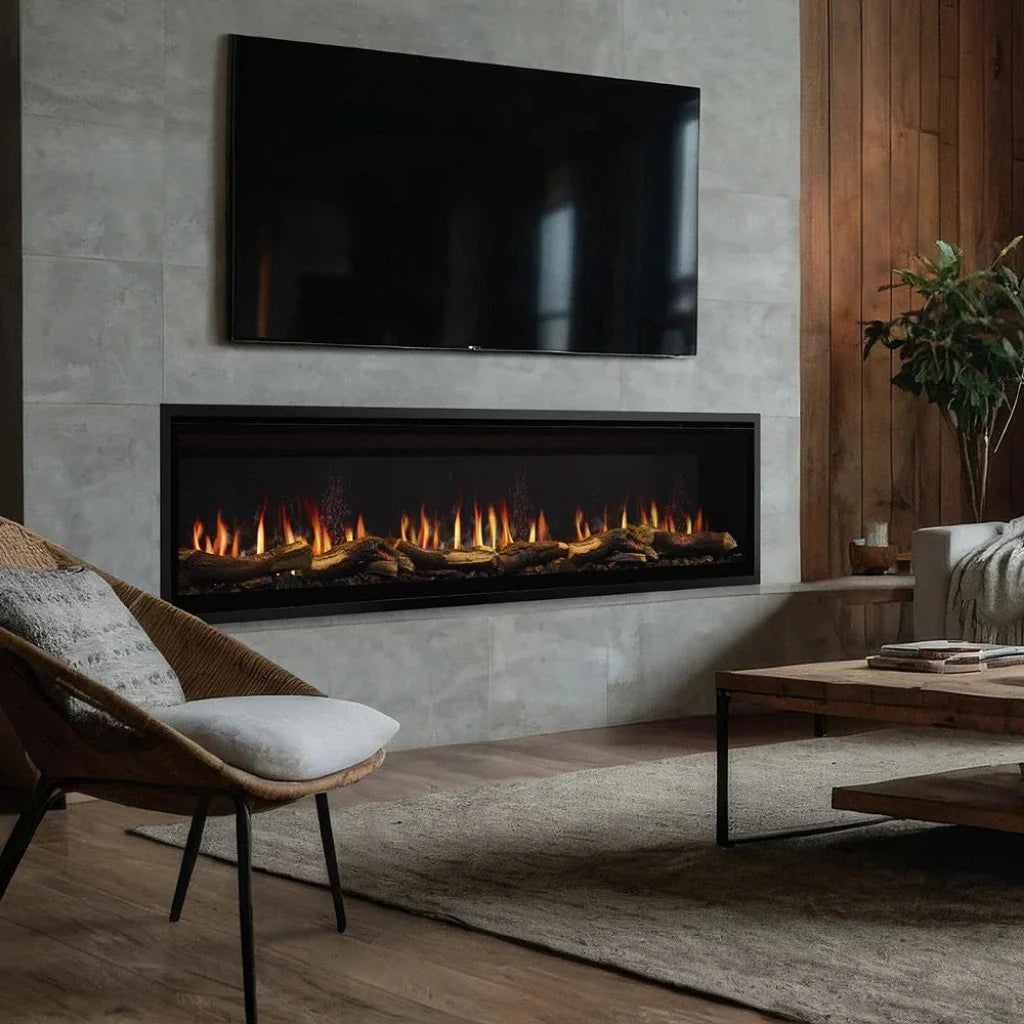 SimpliFire Allusion Edge 78" Linear Built-In Virtual Electric Fireplace