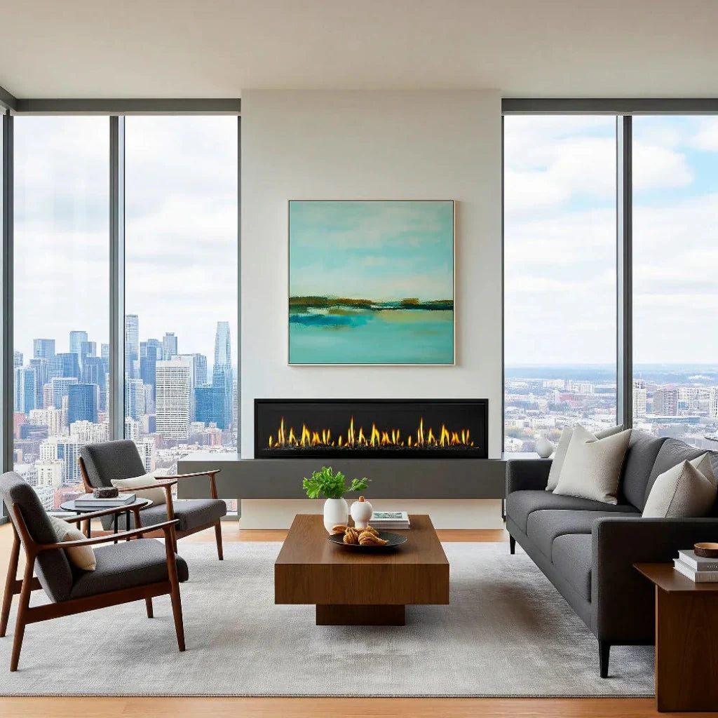 SimpliFire Allusion Edge 78" Linear Built-In Virtual Electric Fireplace
