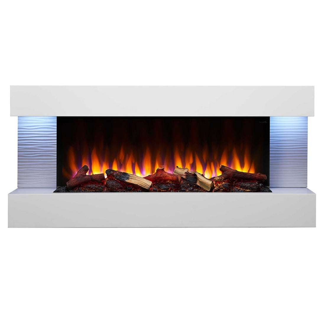SimpliFire Format 50" Floating Mantel Wall Mount Linear Electric Fireplace (Model SF-FM50-WH)