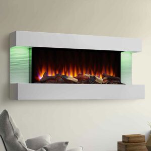 SimpliFire Format 50" Floating Mantel Wall Mount Linear Electric Fireplace
