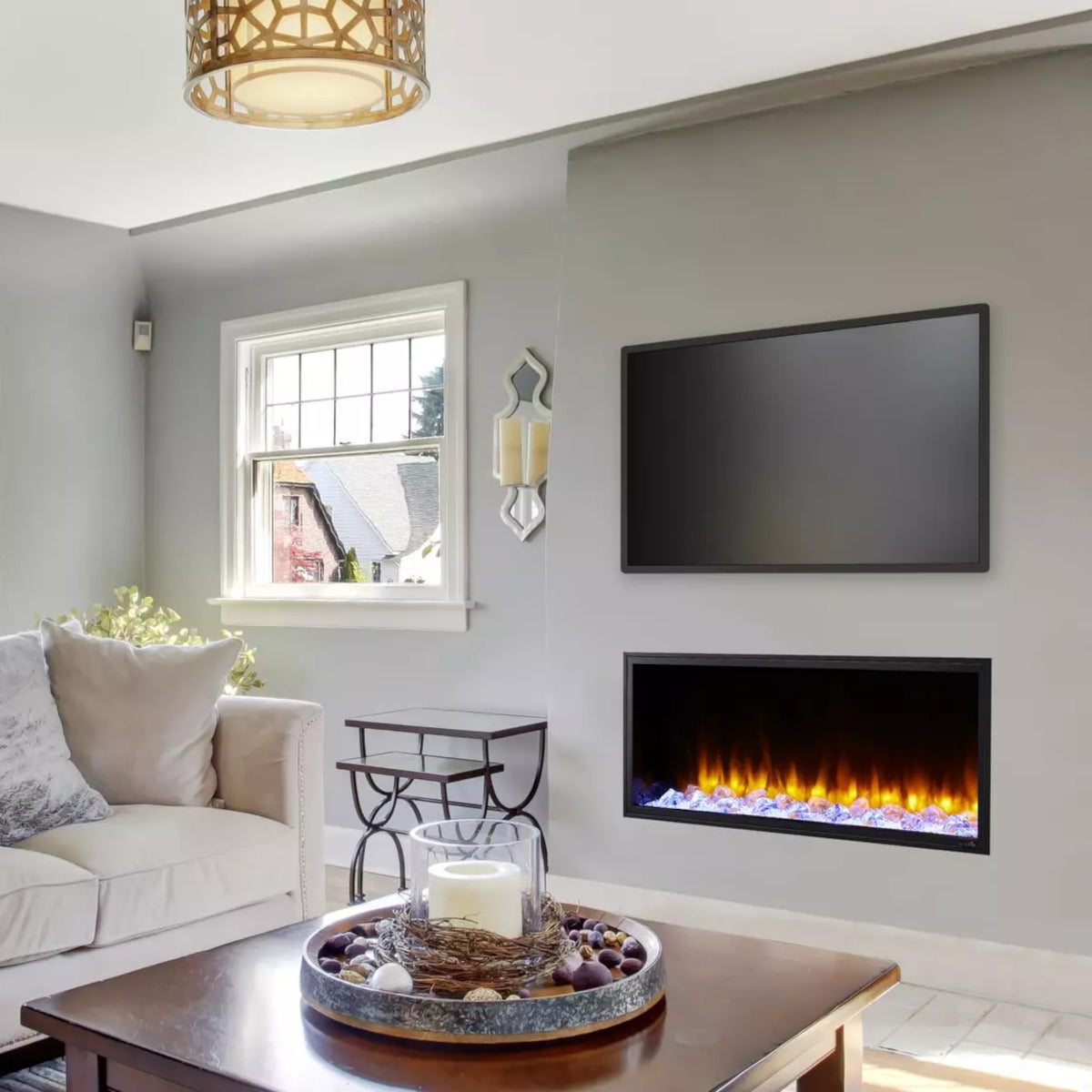 SimpliFire Scion 43" Built-In Linear Electric Fireplace (Model SF-SCN43)