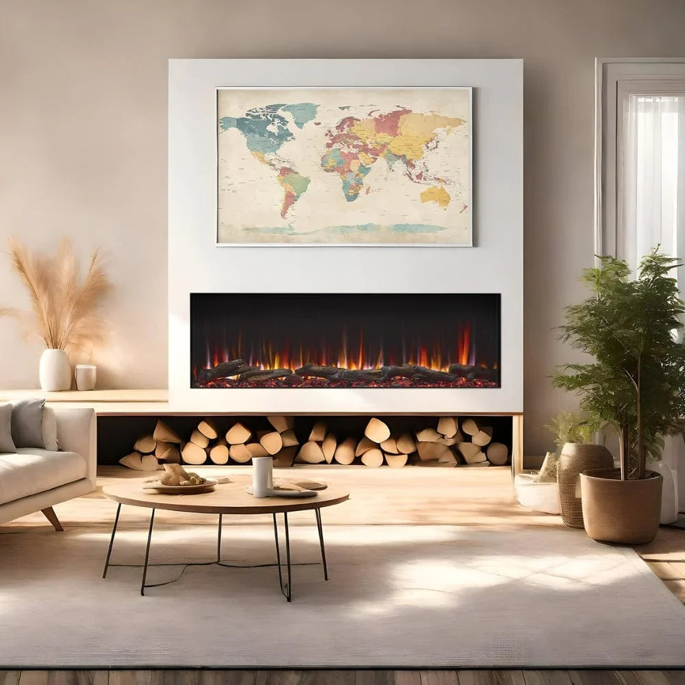 SimpliFire Triton 65-Inch Multi-View Smart Electric Fireplace (Model SF-TR65)
