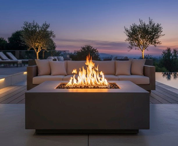 Prism Hardscapes 48" x 48" Tavola 3 Concrete Fire Table
