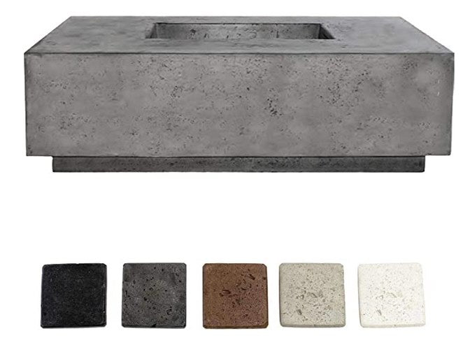 Prism Hardscapes 50" x 60" Tavola 7 Concrete Fire Table