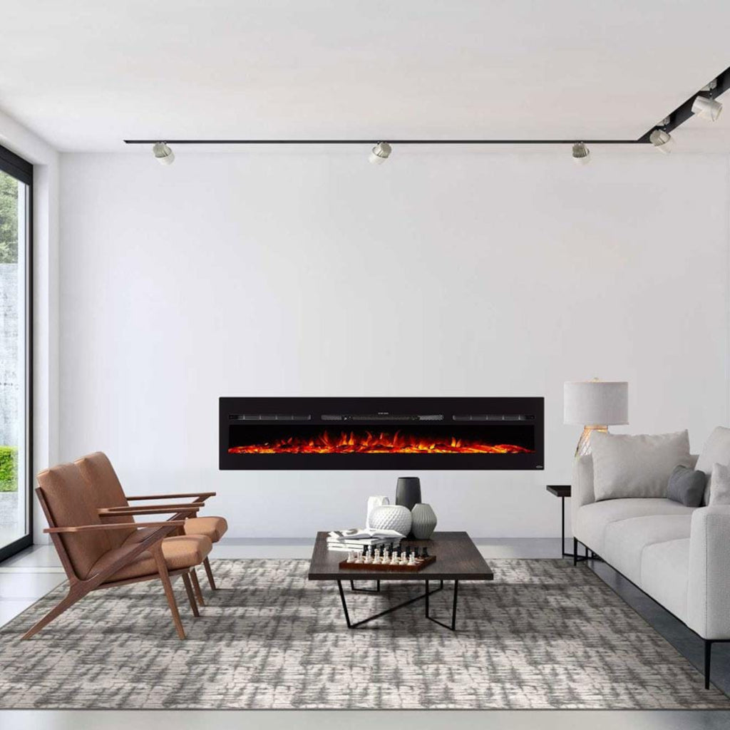 Touchstone Sideline 84" Recessed Electric Fireplace (Model 80043)