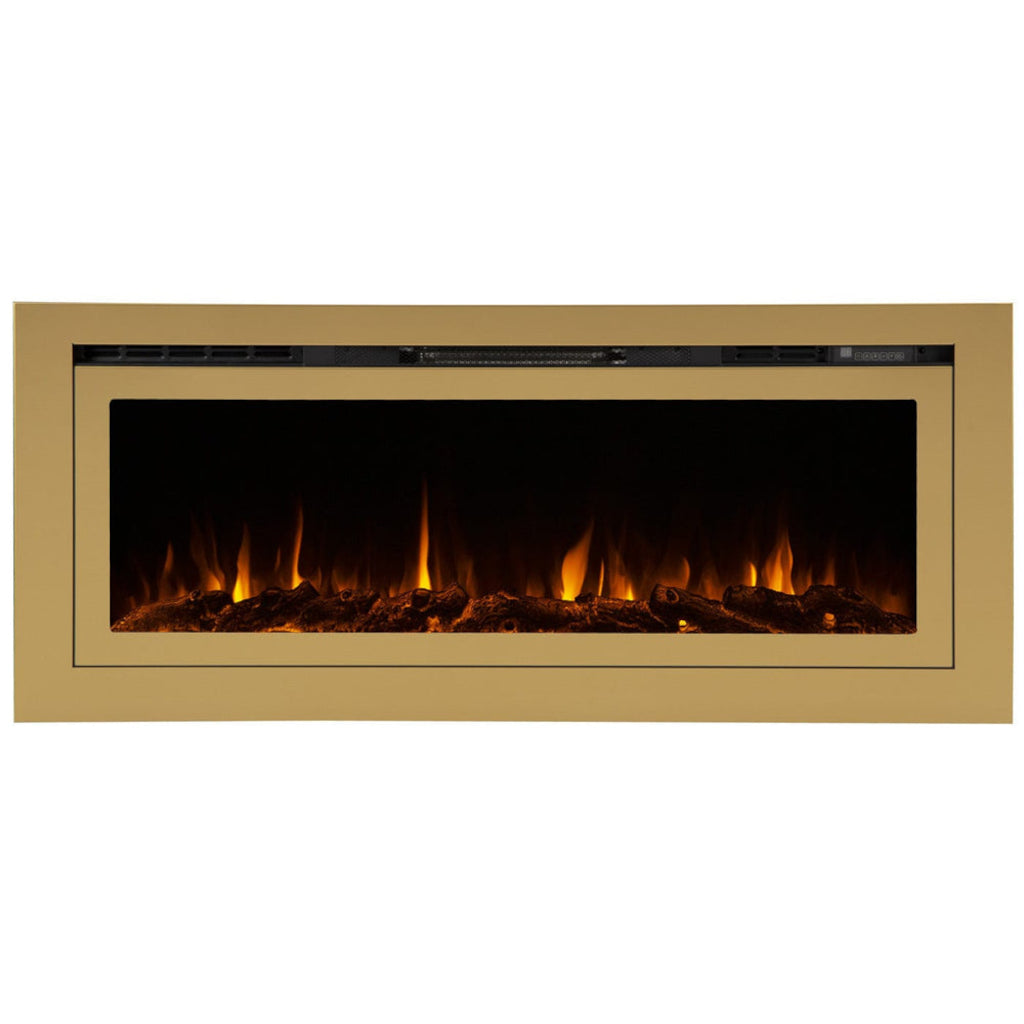 Touchstone Sideline Deluxe Gold 60" Recessed Smart Electric Fireplace (Model 86276)