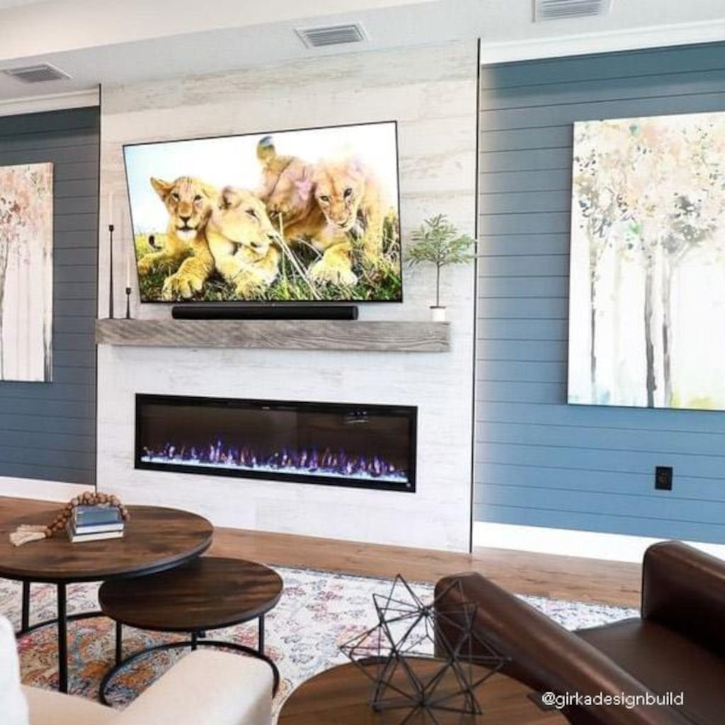 Touchstone Sideline Elite 84" Linear Flush Mount WiFi Smart Electric Fireplace (Model 80050)